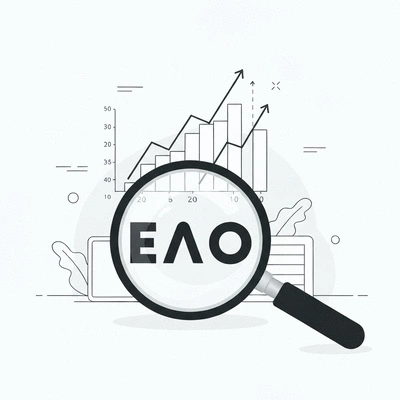 Illustration of brand awareness leading to improved SEO, clean image, no text, no words, no typography